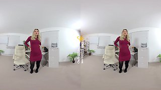 Natasha Anastasia - Busty Blonde Babe Pornstar Stripping Our Of Her Red Dress