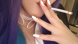 Anime Girl smoking just for yoUwU (ask me for full vid)