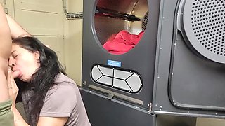 Stepmom Caught Fucking by Washing Machine - Hot MILF Housewife Gets Creampie