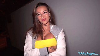 Public agent gigantic Big Ass latin slides it on a Big Dick