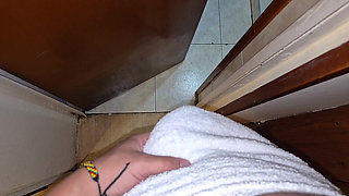 I Masturbate Watching My Stepsister Bathing and Then I Fuck Her Hard Until I Cum in Her Mouth.