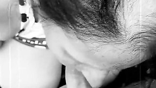 The Pictures Black and White She Sucks That Cock with All Her Fucking Might Cum Guzzler