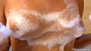 Jasmine Z washes her hairy pussy and hairy body - WeAreHairy