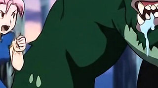 He Found a Big-dicked Monster in the Woods and Tried to Run Away, but Ended up Sitting on the Huge Green Dick.