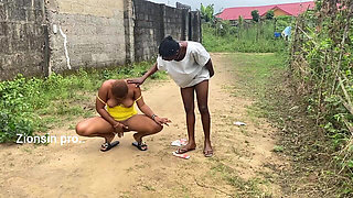 Naughty African Teen Showcasing Their Asses in Broad Daylight