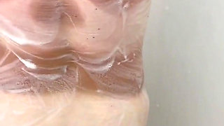 Mature Marie undressing using toilet,showering and drying off