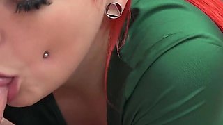 Taylor's Sucking Dick in Black Pantyhose
