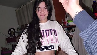 Curly latina teen fucks her male bestfriend