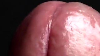 Glans Game with White Latex Gloves in Super-closeup