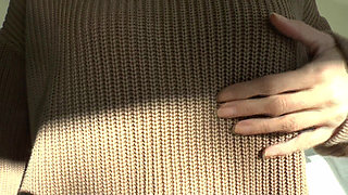 Cum on My Sweater! Lady Victoria Valente in a Thick Turtleneck Sweater