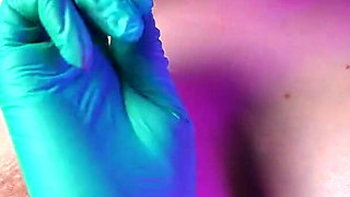 Pregnant Nurse! Latex Gloves and Hot Orgasm