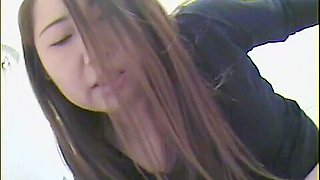 Jap babe in toilet caught in pissing video