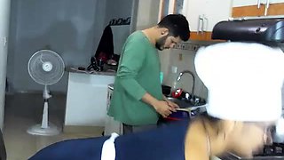 Exotic cutie with a sublime ass enjoys a cock in the kitchen