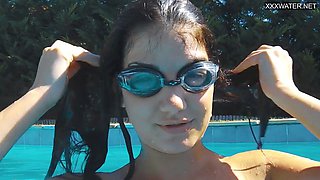 Jacqueline Hope loves to get naked and splash around in the pool