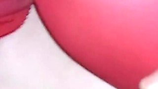 Encasement red nylon blowjob