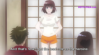 Drenched with Pleasure in the Cinema:I Couldn't Resist His Fingers Sliding Inside Me(Anime Hentai)