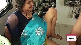Desi Indian Kavita Maid Fuck With Houseowner Tatya In Kitchen , Pussy Licking, Licking Ass, Missionary, Doggystyle , Hindi Audio