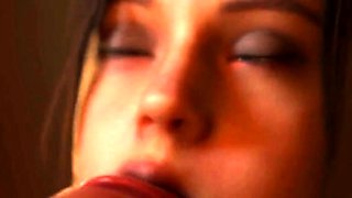 janky animation of claire redfield getting deep throated