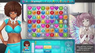 HuniePop 2 Threesome - Big Boobs & Big Ass Anime Hentai Game Fuck