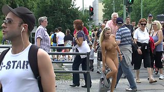 Busty Czech amateur fucks outdoor in public
