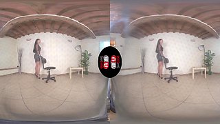 Sexy Spy Goddess Ambra Seduces You To Get The Secret Codes She Needs; Hot Brunette With Amazing Legs In A Black Dress