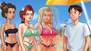 Cartoon stepmom helps with wanking in summertime saga episode by Misskitty2k