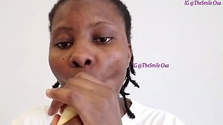 African woman shows how to give a blowjob on Youtube