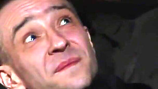 Blonde Girl Has Weights Attached to Her Feet and Is Hoisted up for Whipping