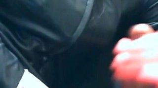 Pink Rubber Gloves Mistress Jerking Slave to Eruption