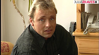 Skinny girl strips while having a conversation with a guy