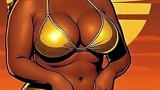 Bold Black Woman Animated to Tease