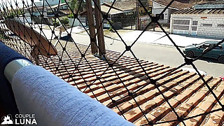 Hot Brazilian Girls Fucking on the Balcony and Doing DP with Their Boyfriends in the Couple Swap!