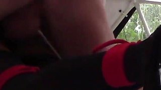 MILF in Pantyhose and High Heels Tied and Gagged Gets Fucked in All Holes with Many Orgasms
