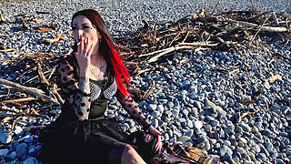 I like to smoke and look at the sea with my human ashtray next to me. Cigarette smoking fetish
