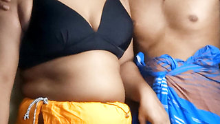 Indian Fuck at Home on A Reunion, Husband Left for Night Shift, Intense Romance with Room Partner Begins