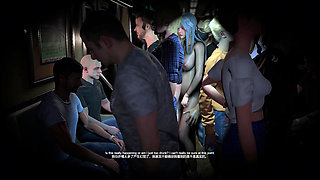 3D Horny Slut Babe Wearing Hot Bodystockings Got Fucked on the Bus