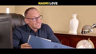 Daddy4k. nice naomi love determined to get the job and flashed her fat Natural Tits and pussy