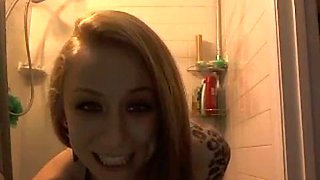 Bathroom Dildo: Babe, Solo  Masturbation Porn