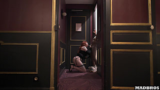Big Ass French Redhead Gets Fucked & Creampied Back From A Party!!!