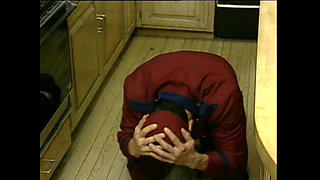 Lesbian Vintage Threesome in the Kitchen with a Sybian
