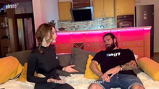 Anal creampie with muscle studs cum in ass, mischievous neighbor pays with stunning