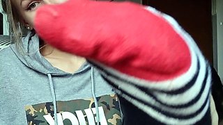 Blond ripping her hose foot fetish and anal sex