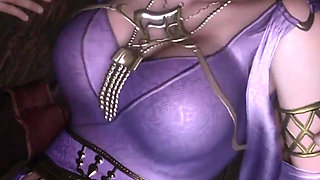 3D Hot Asian Babe Wearing Sexy Dress Have Her First Time Gangbang Sex