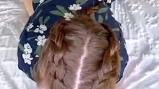 Amateur brunette fucks two big cocks