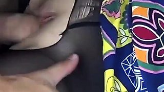 My pantyhose is full of holes and my pussy is fucked. Cum on pussy
