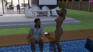 Stepbrother Seduces Bella: Nude Poolside Cheating in Full HD