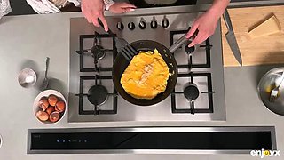 Kitchen Sex with Clemence Audiard - Deep Throat Blowjob & Hard Fast Fucking in Lingerie, Shaking Legs and Loud Orgasms