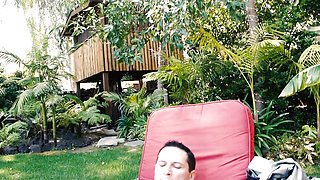 Outdoors In The Sun We Find Aubrey Adams Rubbing Herself And Fucking Too