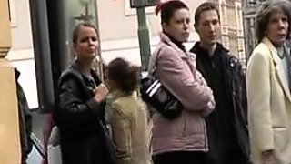 Busty amateur blonde banged in public outdoor