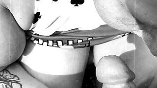 The Pictures Black and White She Sucks That Cock with All Her Fucking Might Cum Guzzler